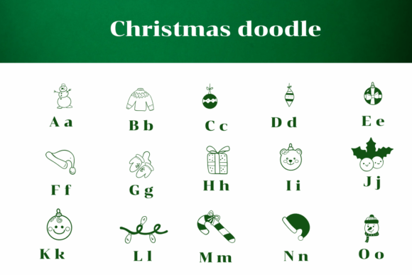 Christmas Doodle Font - Preview 1