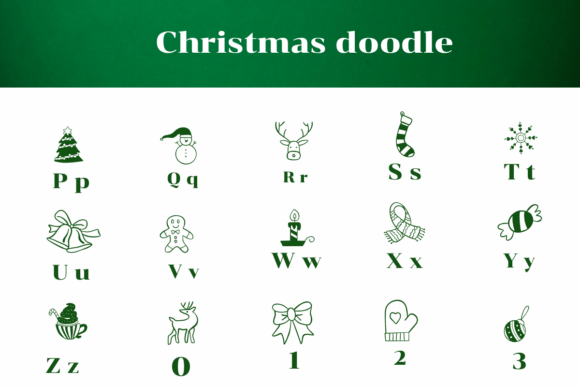 Christmas Doodle Font - Preview 2