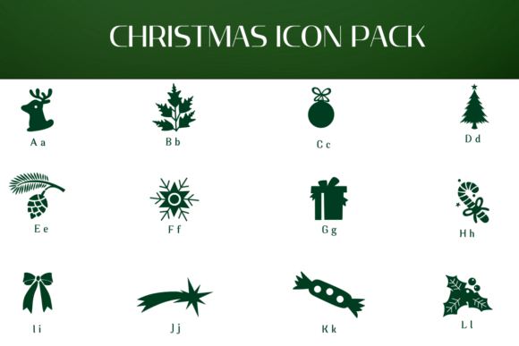 Christmas Icon Pack Font - Preview 1