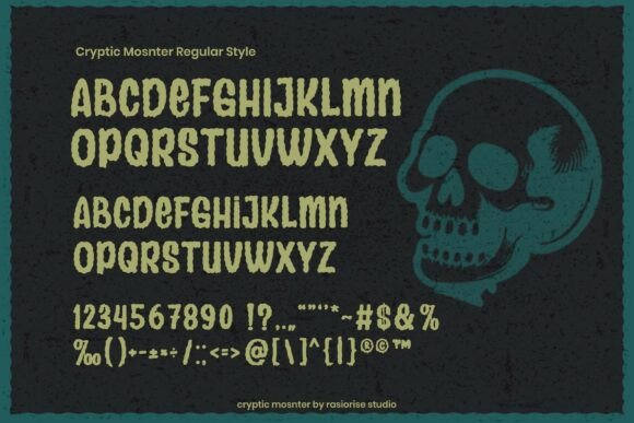 Cryptic Monster Font - Preview 2