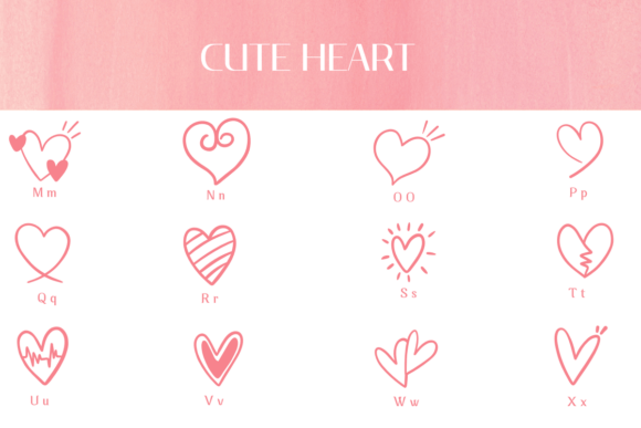 Cute Heart Font - Preview 2