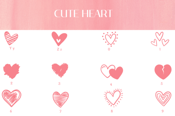 Cute Heart Font - Preview 3