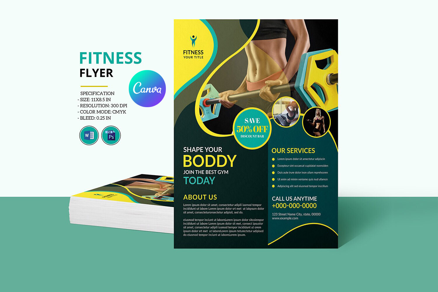 Fitness / Gym Flyer Template
