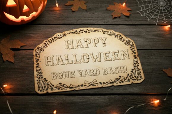 Halloween Bone Yard Font PNG with transparent background - Preview 2