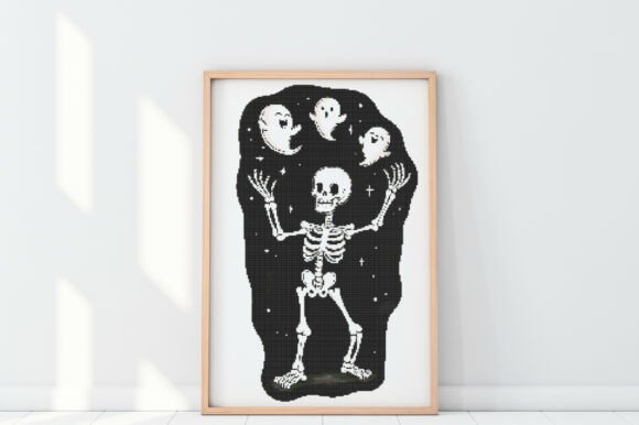 Halloween Dancing Skeleton with Friendly