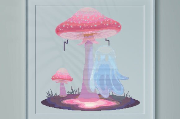 Halloween Glowing Ghost & Magic Mushroom