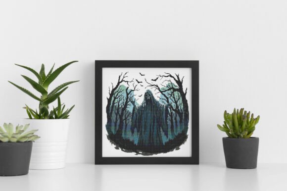 Halloween Haunting Grim Reaper in Dark F