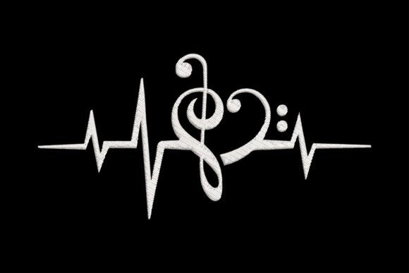 Heartbeat with Music Notes