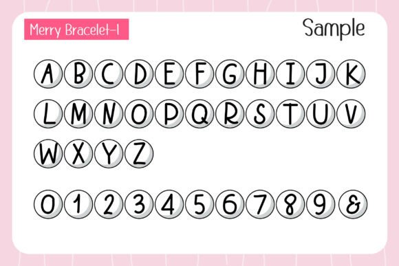 Merry Bracelet Font PNG with transparent background - Preview 2