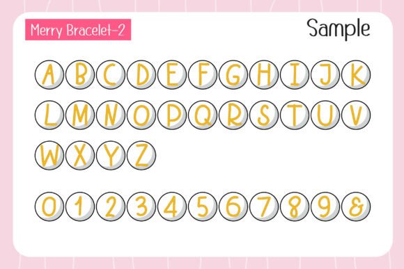 Merry Bracelet Font PNG with transparent background - Preview 3