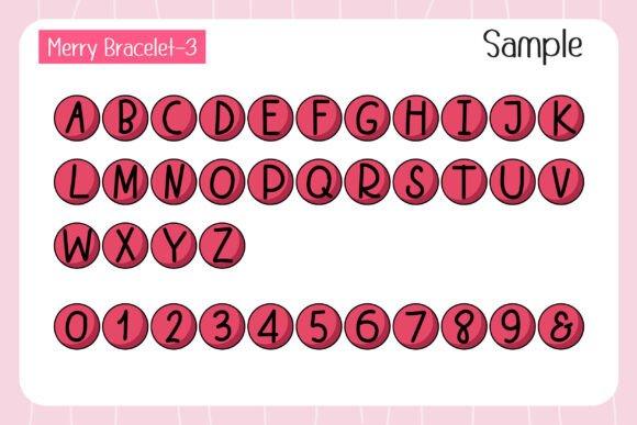 Merry Bracelet Font PNG with transparent background - Preview 4