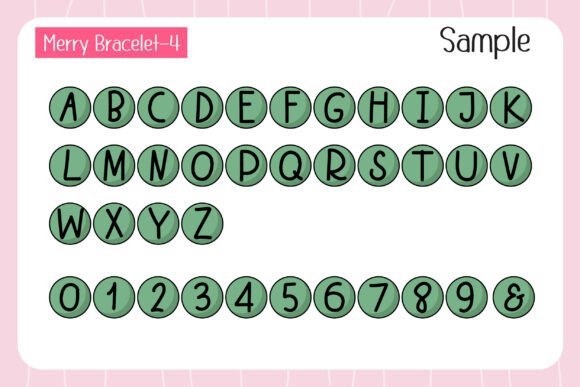 Merry Bracelet Font PNG with transparent background - Preview 5