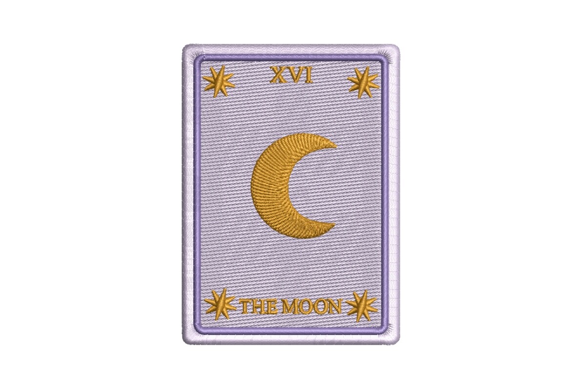 Moon Tarot Card Embroidery Design