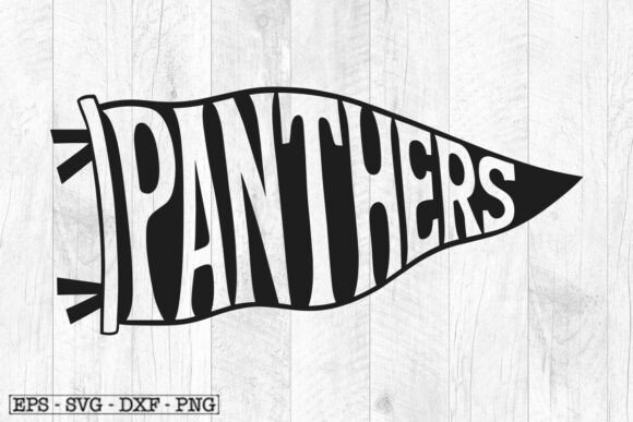 Panthers Pennant Mascot Pennant SVG