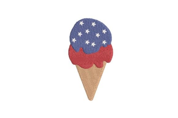 Patriotic Ice Cream Cone