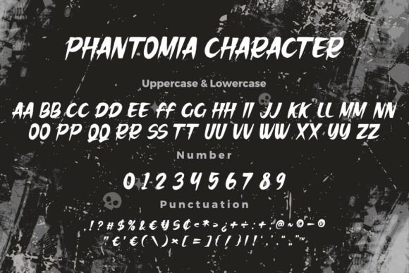 Phantomia Font PNG with transparent background - Preview 6