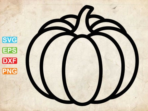 Pumpkin Svg, Pumpkin Outline SVG