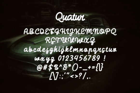 Quatur Font PNG with transparent background - Preview 1