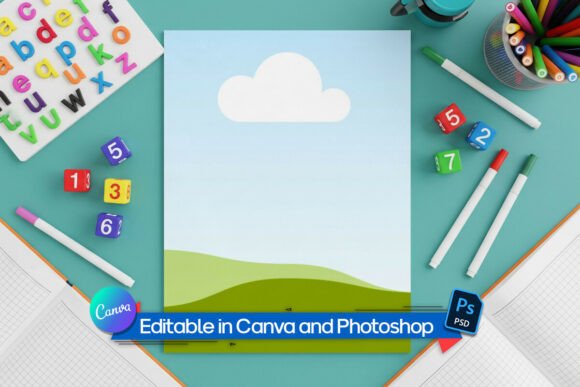 8.5x11 Educational Worksheet Mockup