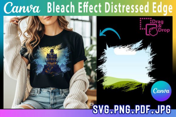 Bleach Effect Distressed Edge Canva