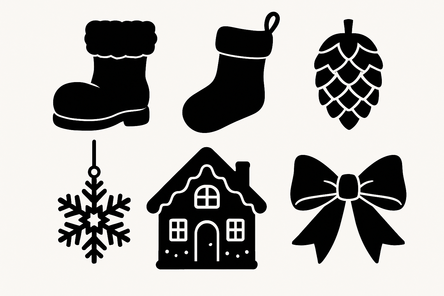 Christmas Icons Bundle SVG Clipart