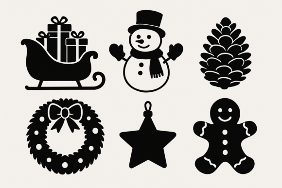 Christmas Icons SVG Bundle Sleigh