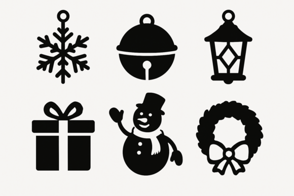 Christmas Icons SVG Clipart Snowman