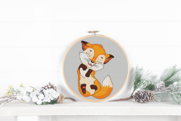 Counted Cross Stitch Pattern Smiling Fox