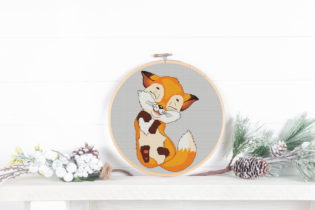 Counted Cross Stitch Pattern Smiling Fox
