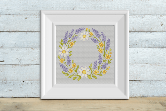 Cross Stitch Summer Wildflower Wreath