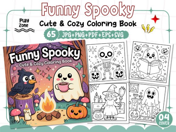 Funny Spooky Cute & Cozy Coloring Pages