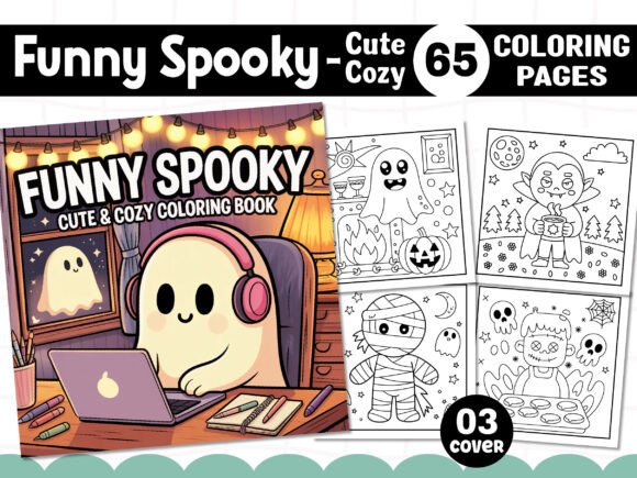 Funny Spooky Cute & Cozy Coloring Pages