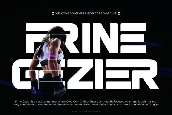 Grecho Turbo Font PNG with transparent background - Preview 1