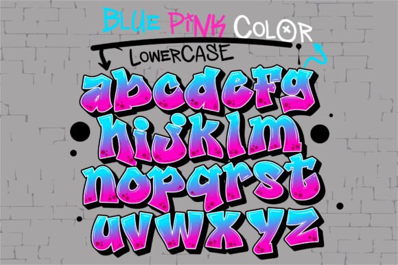 Judge Color Blue Pink Font PNG with transparent background - Preview 6