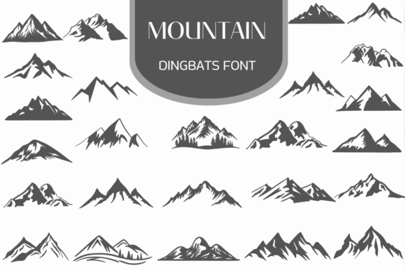 Preview of Mountain dingbat font
