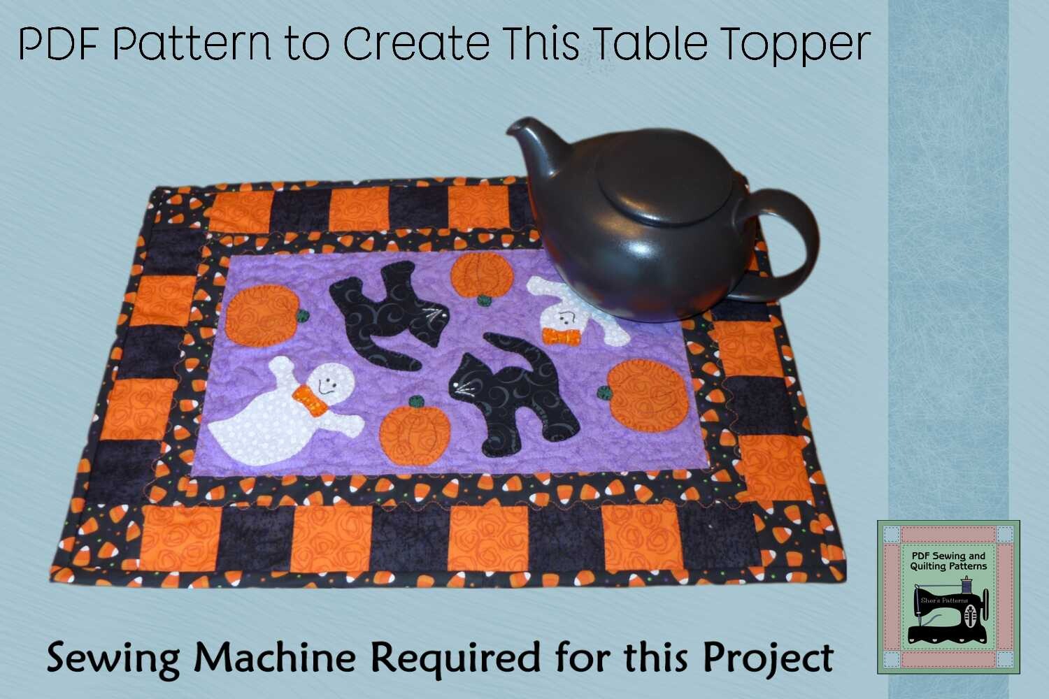 PDF Pattern for Halloween Table Topper