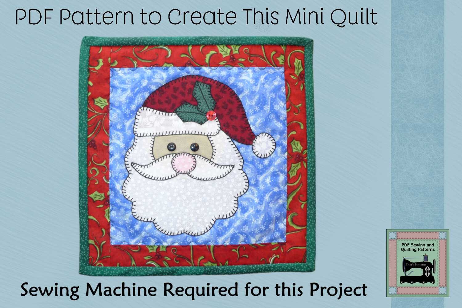 PDF Pattern for Santa Mini Quilt