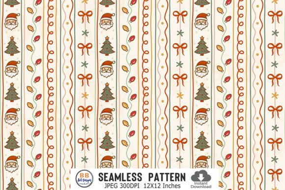 Preppy Christmas Pattern Paper Coquette