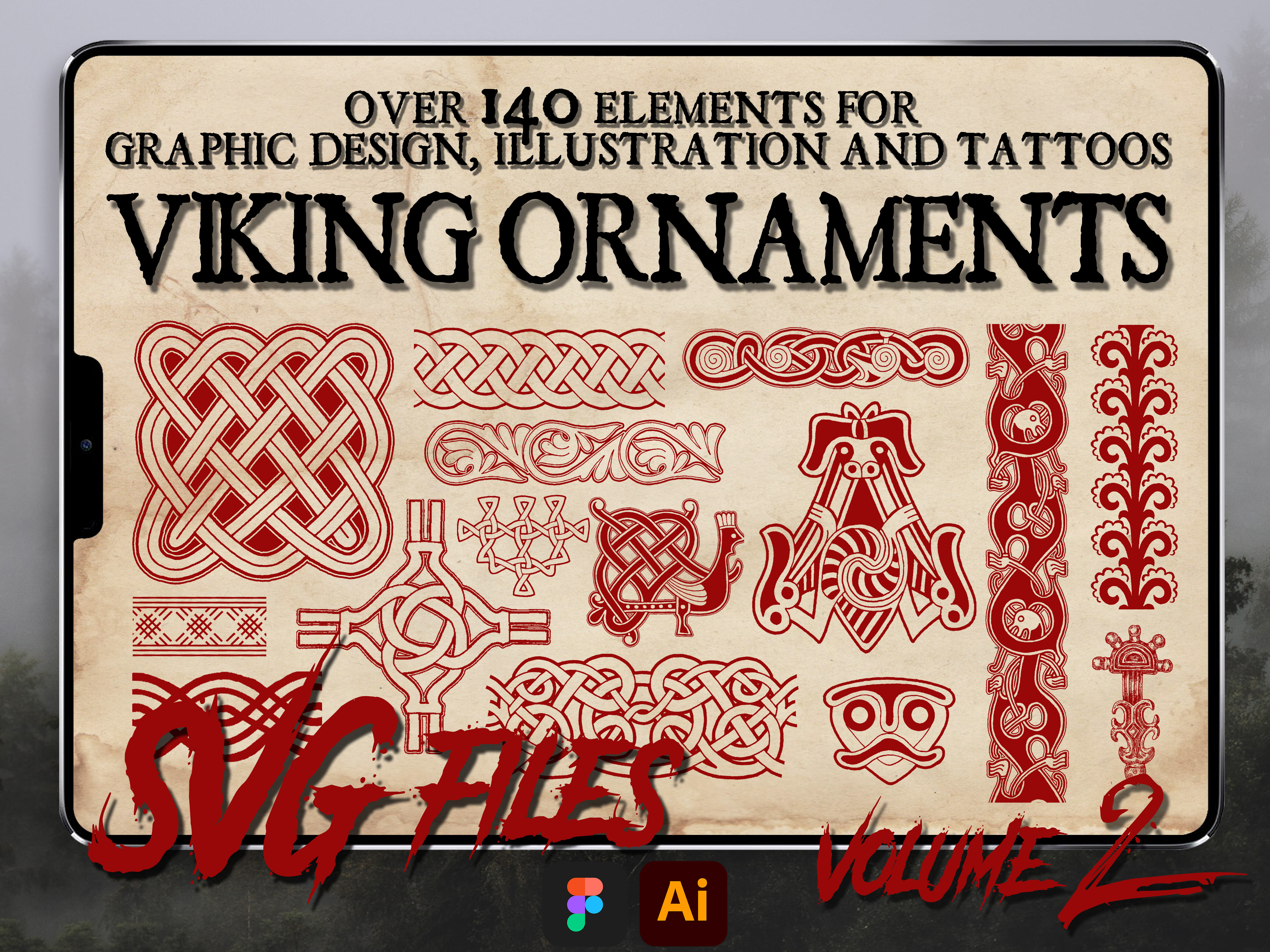 VIKING ORNAMENT Vol.2 Svg Clip Art