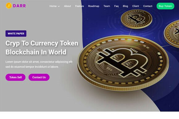 Bitcoin & Cryptocurrency HTML Template