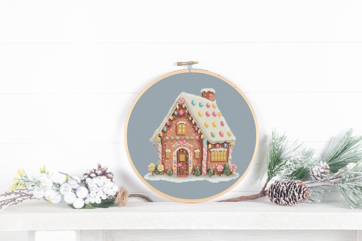 Cross Stitch Pattern Gingerbread House