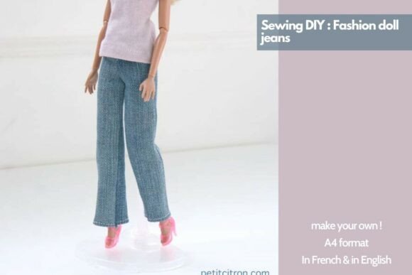 Fashion Doll Denim Jeans Sewing Pattern