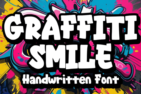 Graffiti Smile Display Font By MVMET