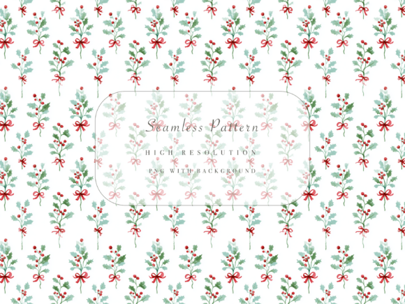 Holly Berry Seamless Pattern