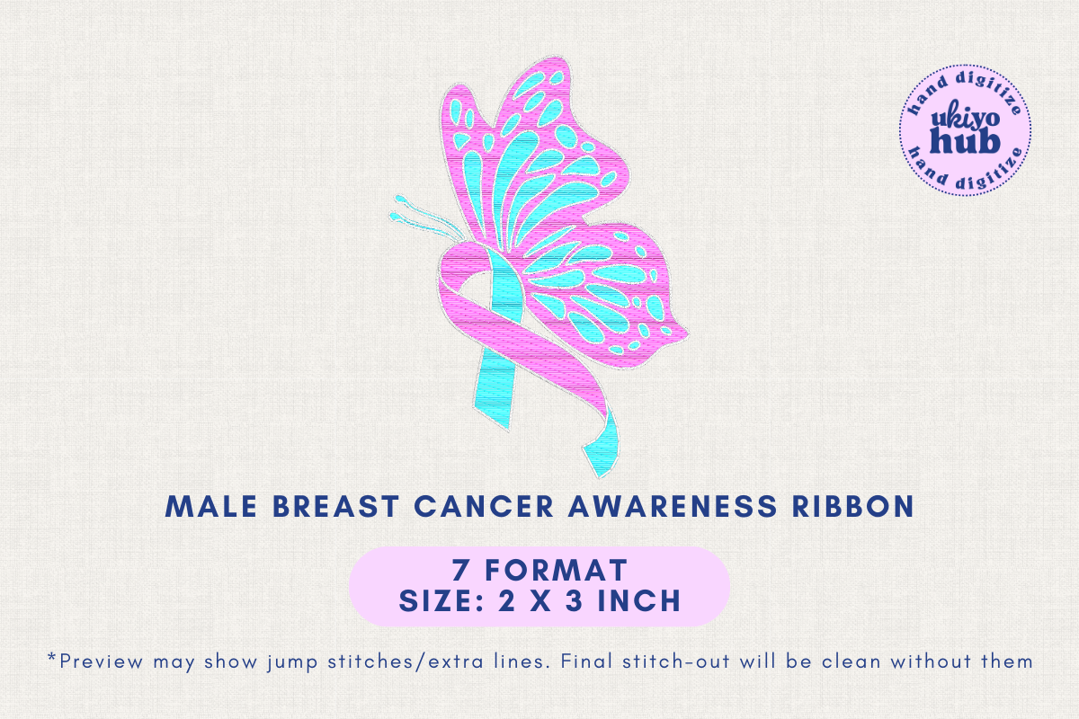 Male Breast Cancer Awareness Ribbon