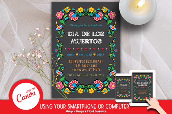Mexican Floral Party Invitation 🌸