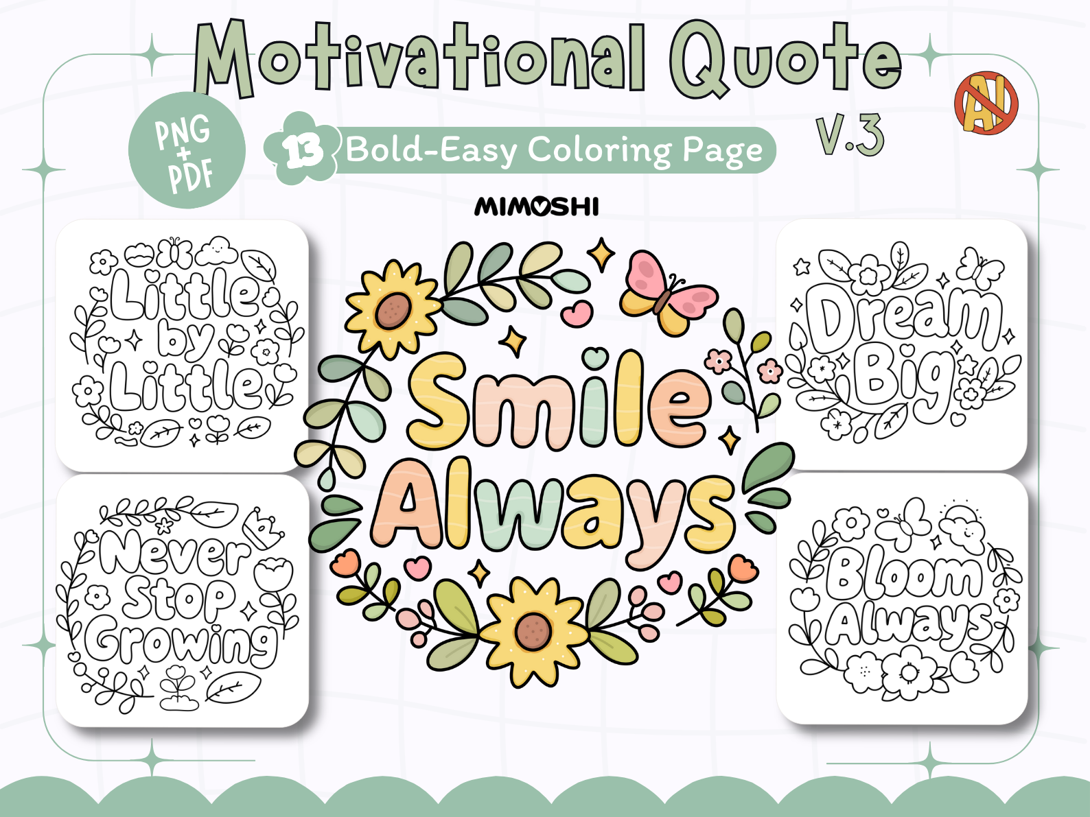Motivational Quotes Coloring Pages V.3