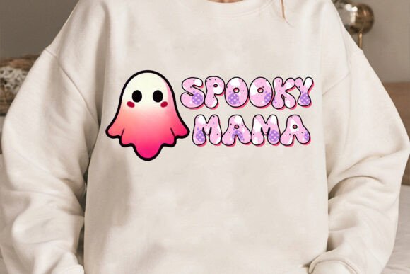 Spooky Mama Pink Ghost Png Sublimation