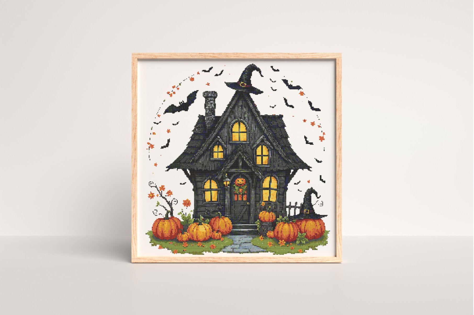 Whimsical Witch House Cross Stitch