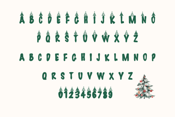 Christmas Tree Font - Preview 1